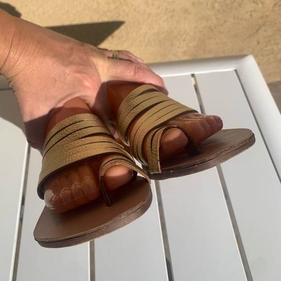 Kurt Geiger London summer gold leather shoes size 6-6.5 ( European 36.5) - Picture 7 of 14